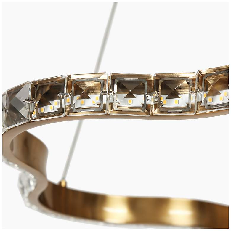 Image 4 Crorring 1-Light LED Crystal Ring Chandelier more views