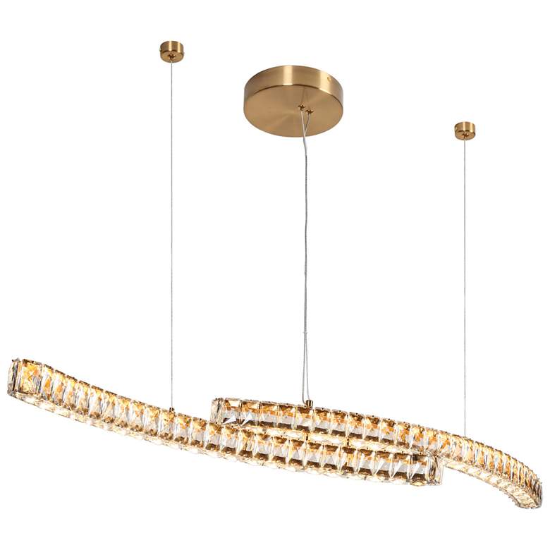 Image 1 Crorring 2-Light LED Crystal Island Chandelier