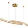 Crorring 2-Light LED Crystal Island Chandelier