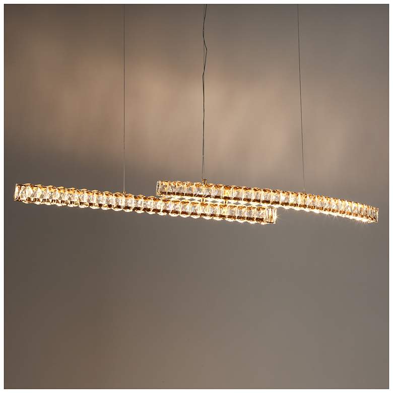 Image 2 Crorring 2-Light LED Crystal Island Chandelier more views