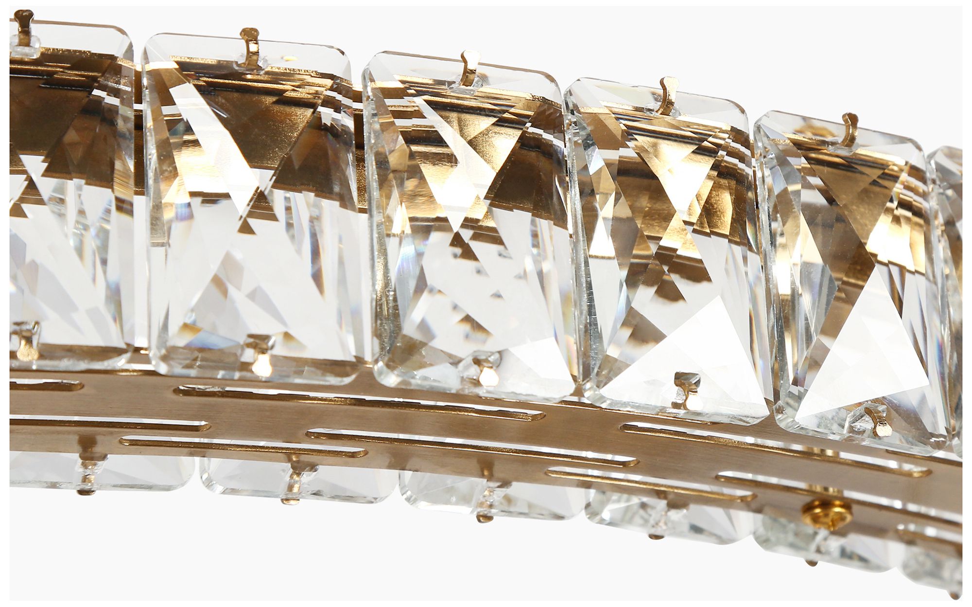 Image 4 Crorring 2-Light LED Gold 2-Tier Ring Chandelier more views