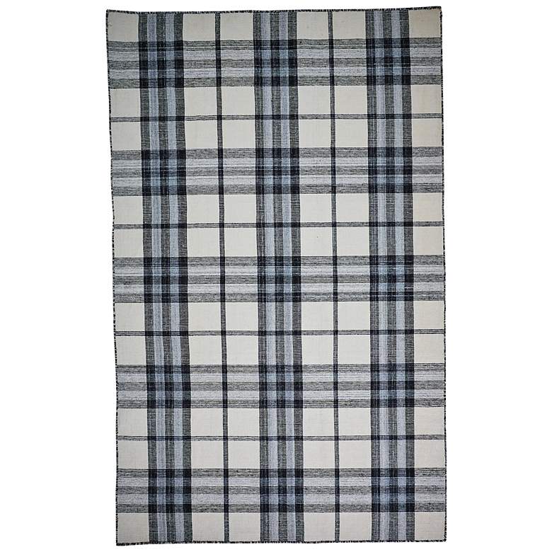 Image 2 Crosby 0565F 5'x8' Ivory Blue Indoor-Outdoor Area Rug