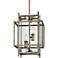 Crosby 10 1/2" Wide Antique Silver Leaf Mini Pendant Light