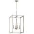 Crosby 16" Wide Brushed Nickel Metal 4-Light Foyer Pendant