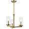 Crosby 18" Wide Natural Brass 3-Light Chandelier
