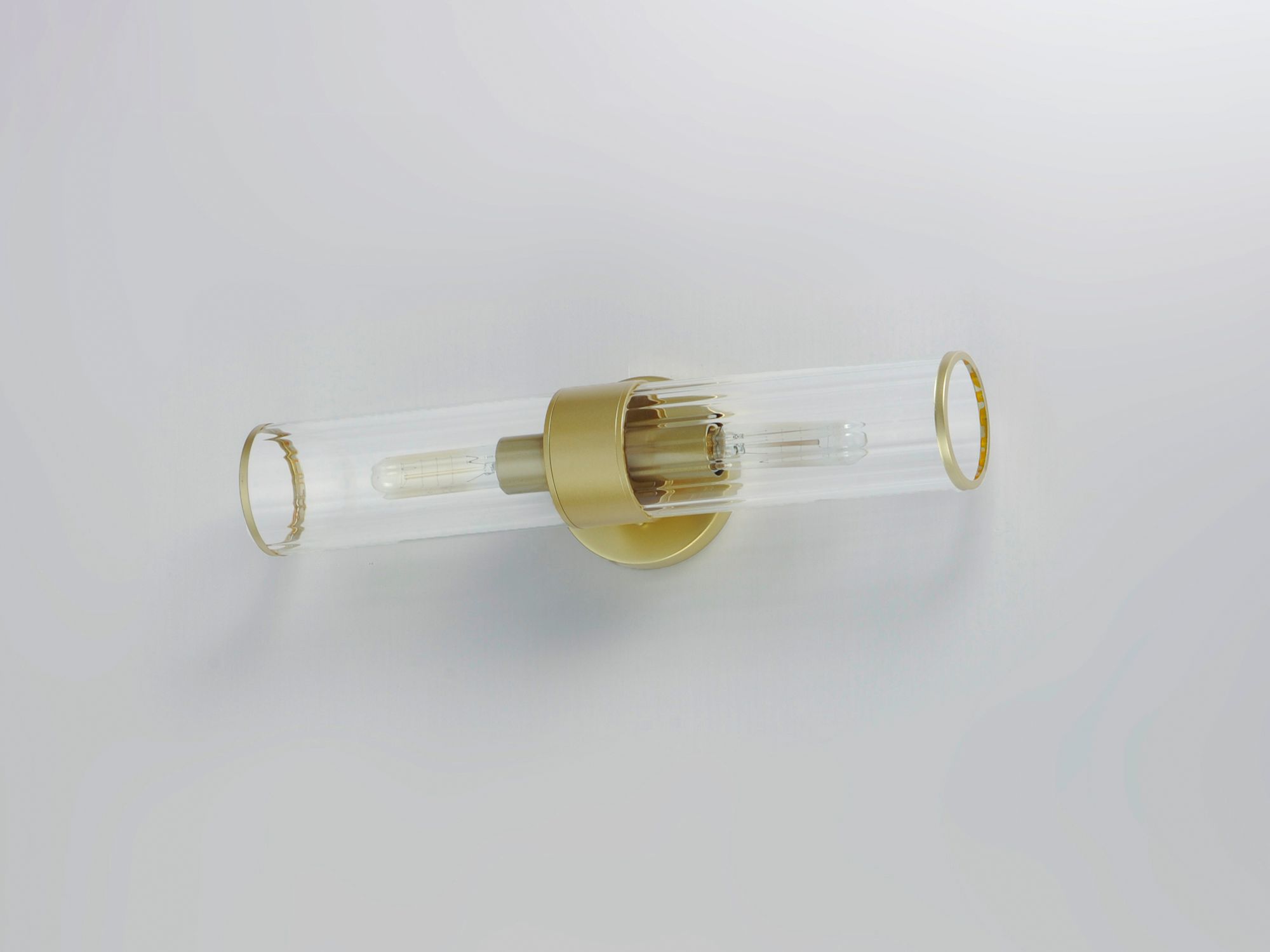 Image 3 Crosby 2-Light 5" Wide Satin Brass Wall Sconce more views