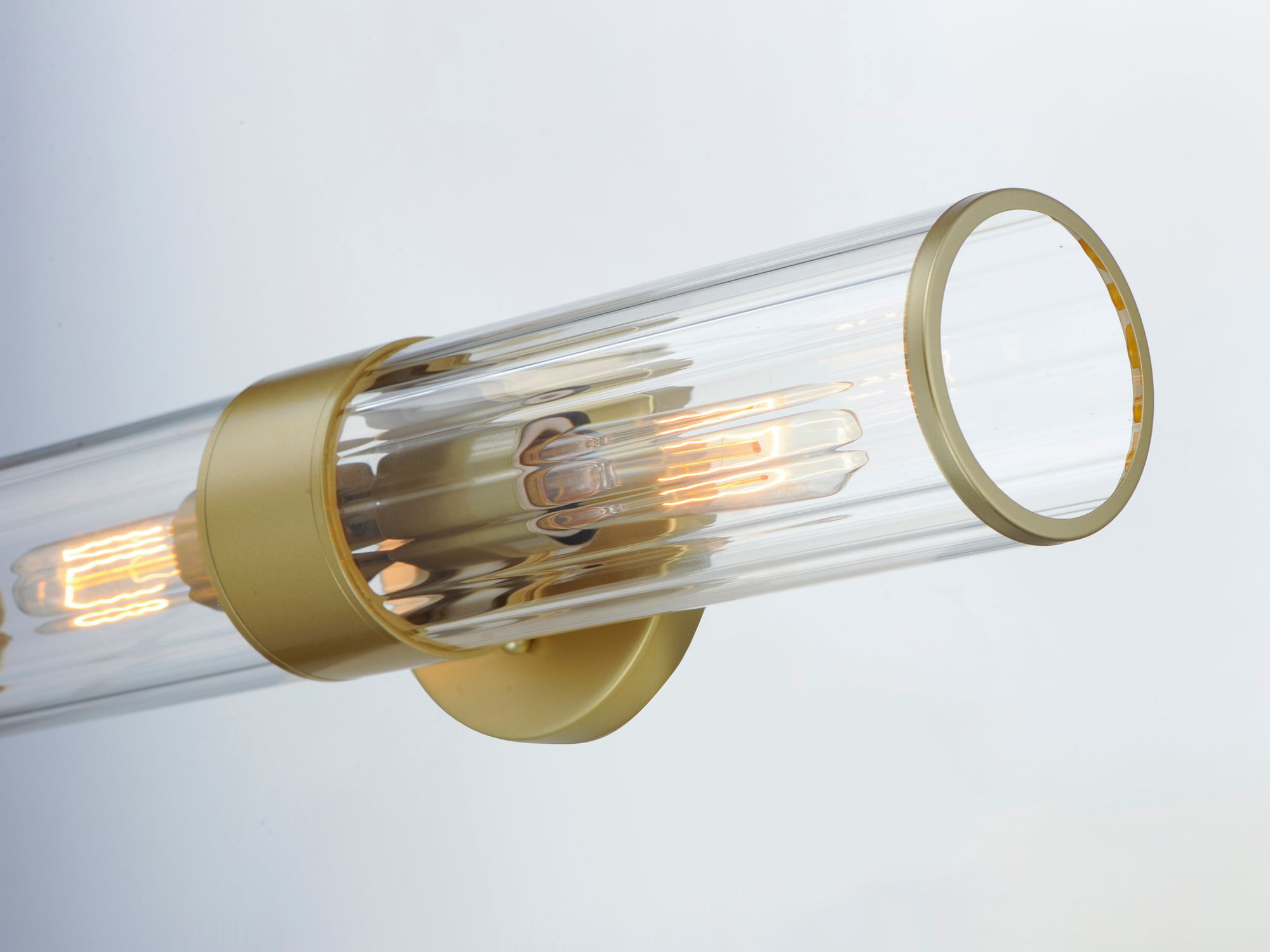 Image 4 Crosby 2-Light 5" Wide Satin Brass Wall Sconce more views