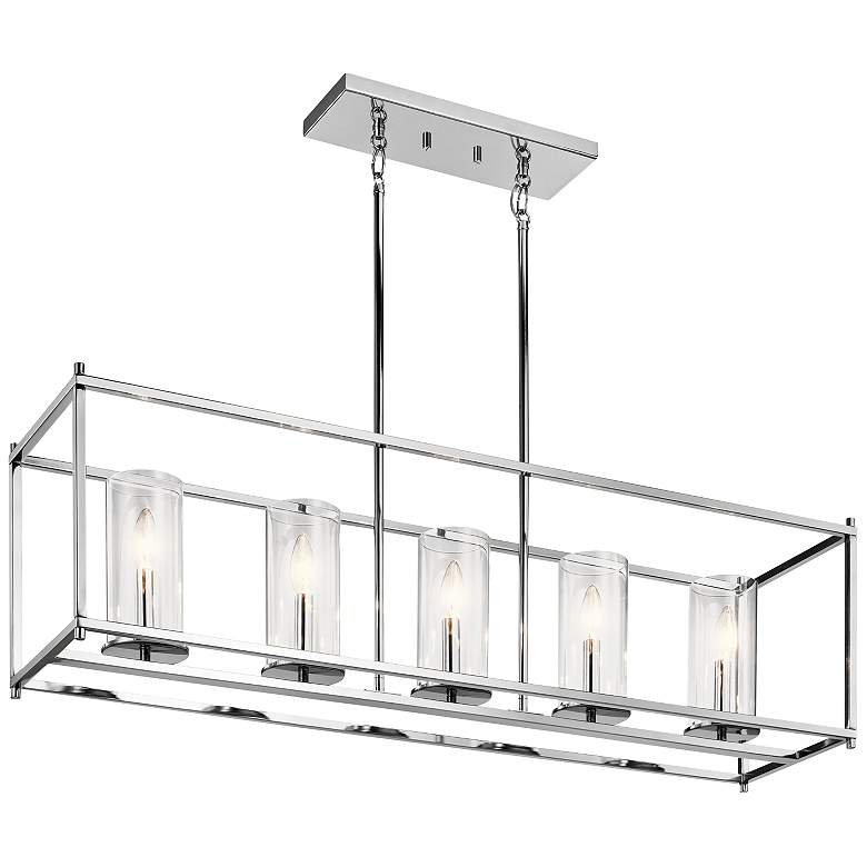 Image 2 Crosby 41 1/4 inch Wide Chrome Kitchen Island Light Chandelier