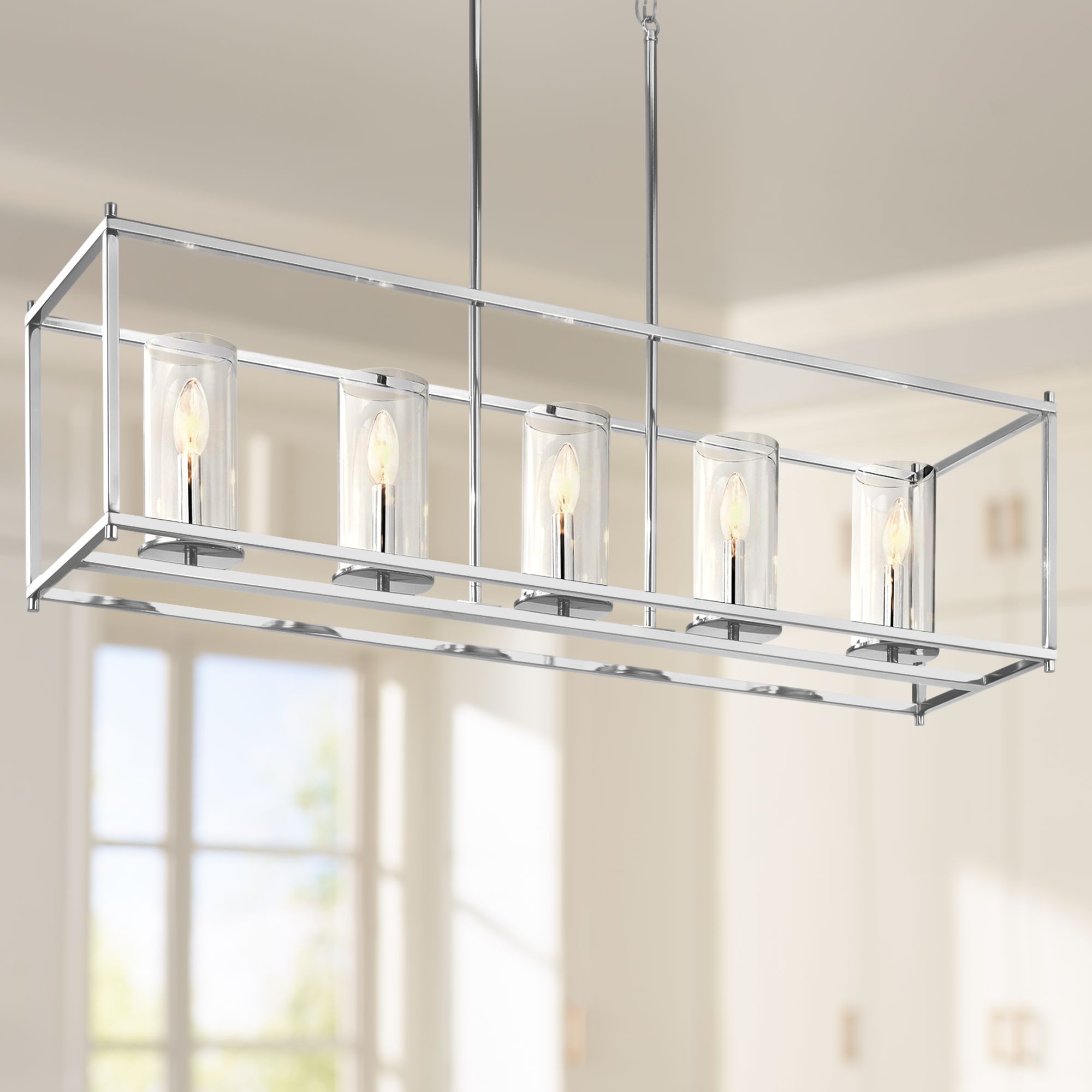 chrome kitchen island pendants