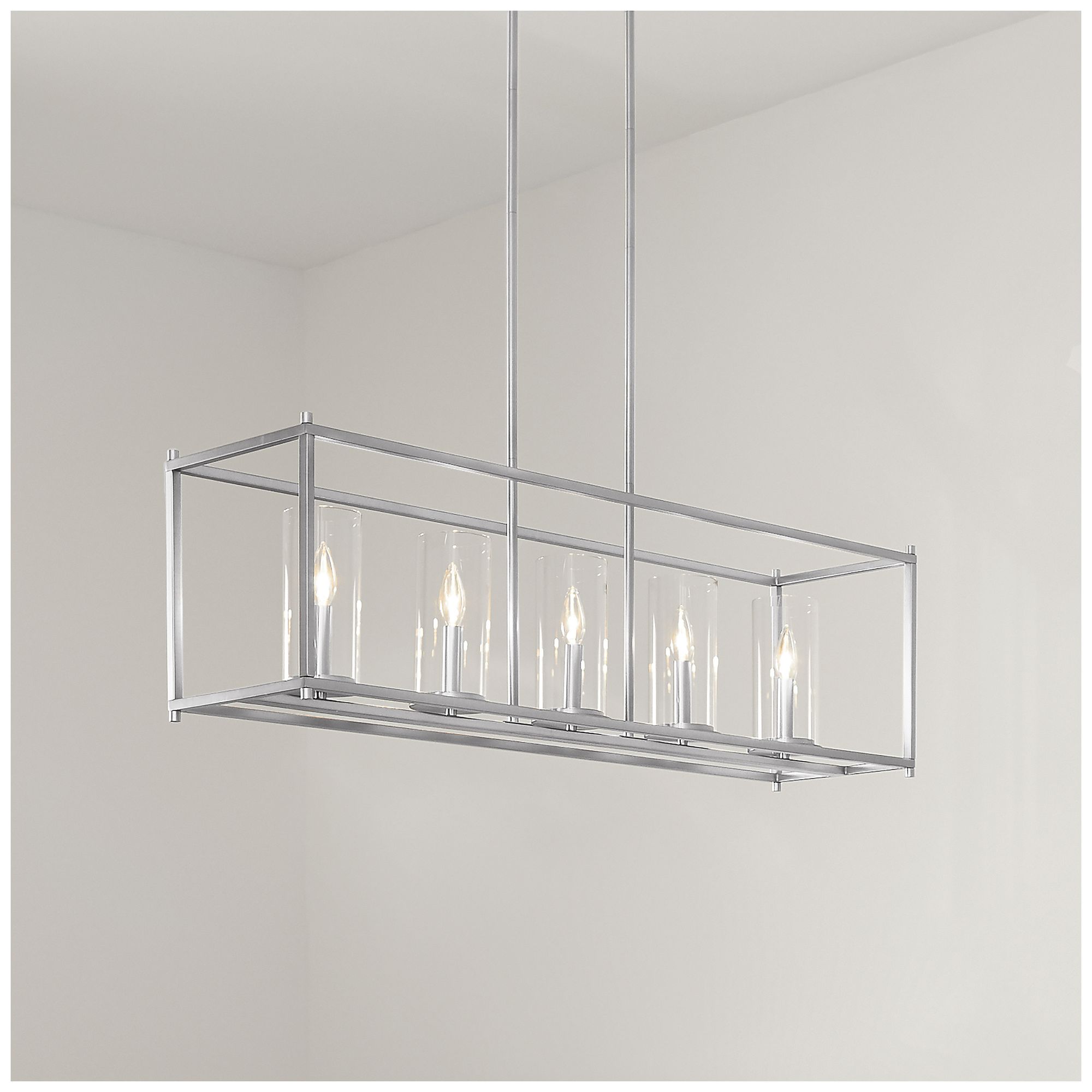 Image 4 Crosby 41 1/4" Wide Chrome Kitchen Island Light Chandelier more views