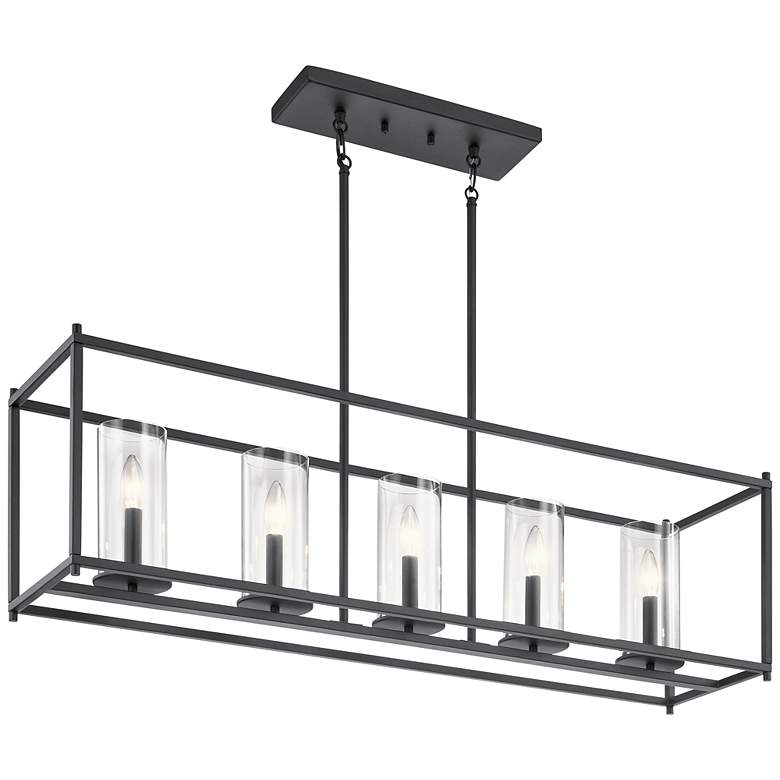 Image 1 Crosby Linear Chandelier Black