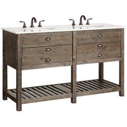 Crosett Cayhill 57&quot; Wide Cultured Marble Double Sink Vanity