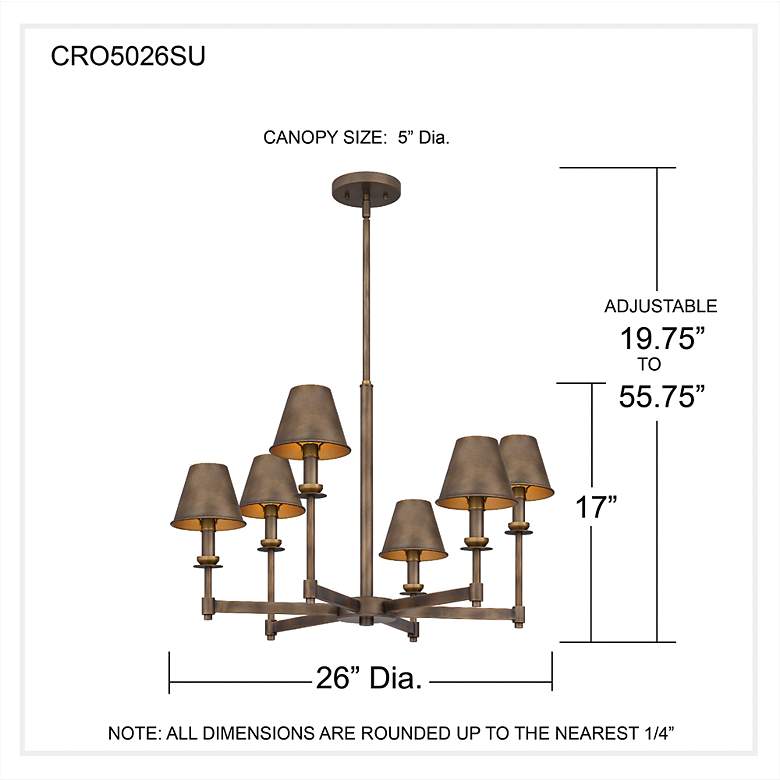 Image 7 Cross 6-Light Statuary Bronze Chandelier more views
