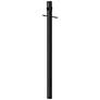 2_Cross Arm In-Ground Lamp Post 84" High Black with Dusk-to-Dawn Sensor more views