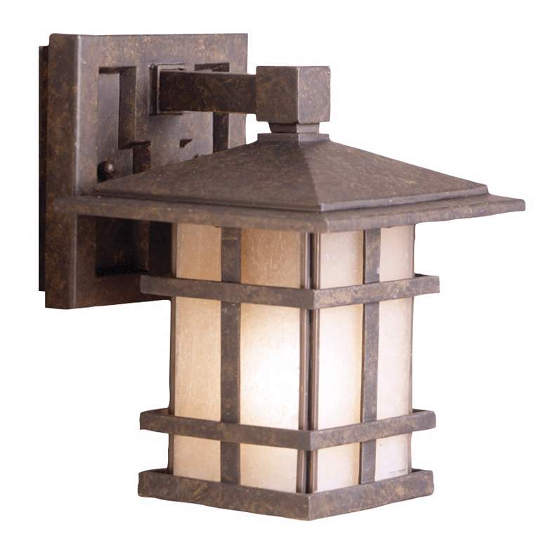 Image 1 Cross Creek Collection 8 1/2 inch High Outdoor Wall Lantern