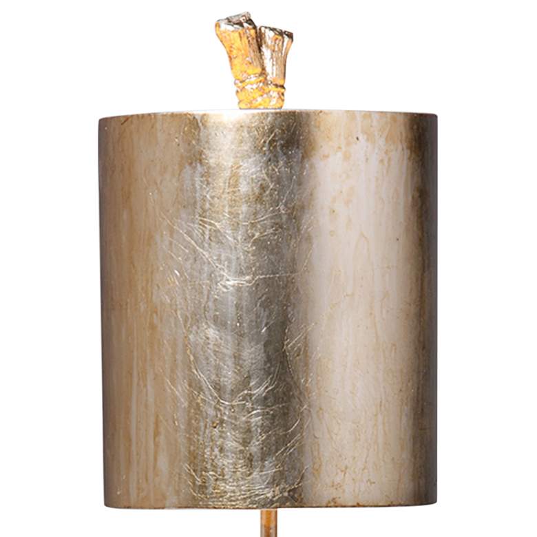 Image 2 Cross Distressed Silver Leaf Accent Table Lamp more views