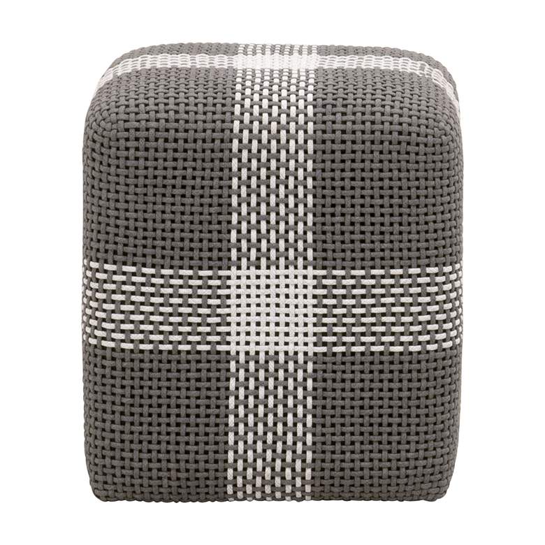 Image 5 Cross Dove and White Weave Rope Outdoor Accent Cube Ottoman more views