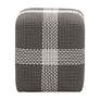 Cross Dove and White Weave Rope Outdoor Accent Cube Ottoman