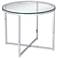 Cross End Round Chrome  Accent Table