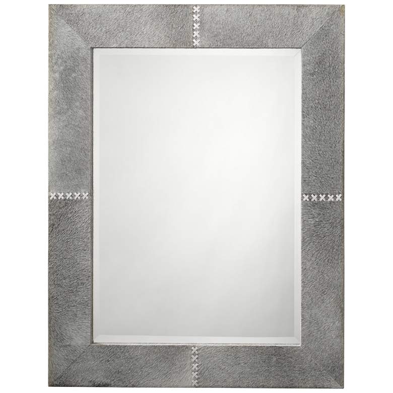 Cross Stitch Gray 28&quot; x 36&quot; Rectangular Wall Mirror