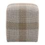 Cross White and Taupe Weave Rope Outdoor Accent Cube Ottoman