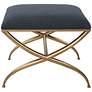 Crossing Gold and Navy Blue Small Bench