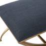 Crossing Gold and Navy Blue Small Bench