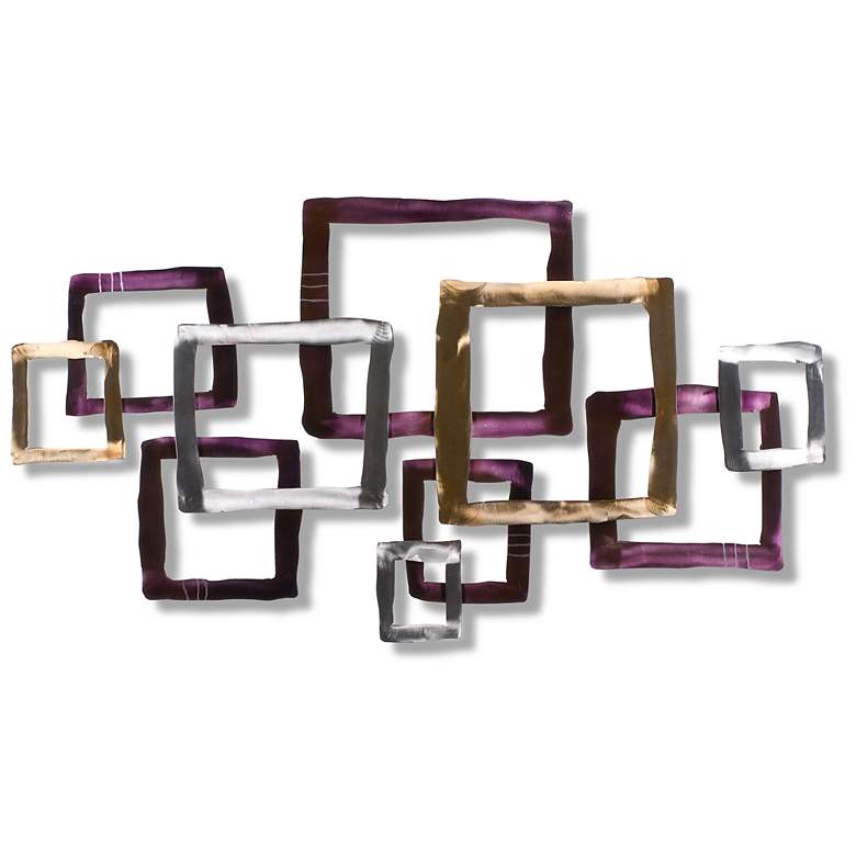Image 1 Crossing Over 50 inch Wide Contemporary Metal Wall Art