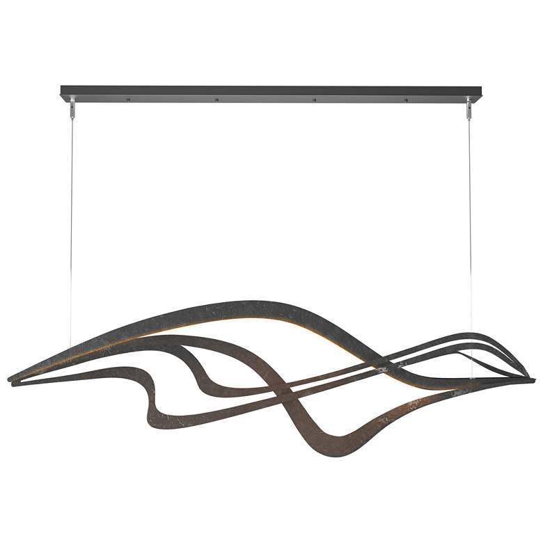 Image 1 Crossing Waves 45" Wide Black LED Pendant Light