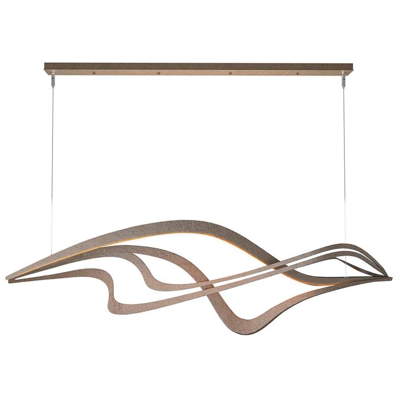 Image 1 Crossing Waves 45" Wide Bronze Standard LED Pendant