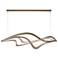 Crossing Waves 45" Wide Bronze Standard LED Pendant