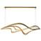 Crossing Waves 45" Wide Modern Brass Standard LED Pendant