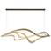 Crossing Waves 45" Wide Soft Gold LED Pendant Light