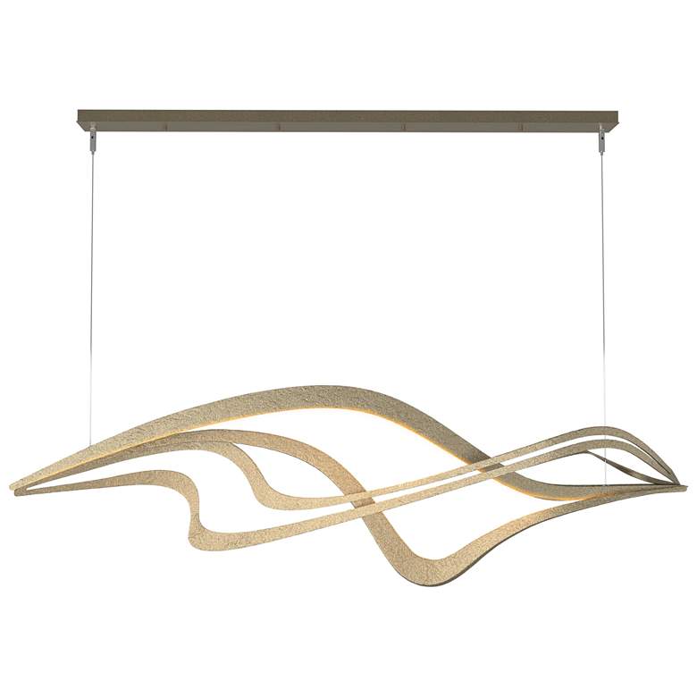 Image 1 Crossing Waves 45 inch Wide Soft Gold Standard LED Pendant