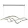 Crossing Waves 45" Wide Sterling Standard LED Pendant