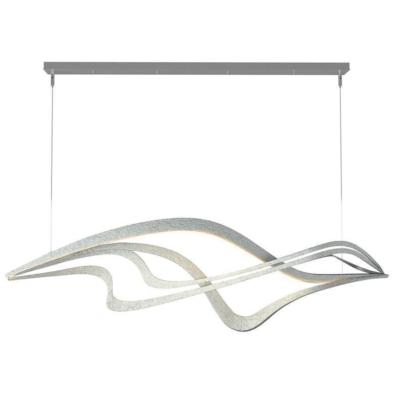Image 1 Crossing Waves 45"W Vintage Platinum Standard LED Pendant