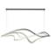 Crossing Waves 45"W Vintage Platinum Standard LED Pendant