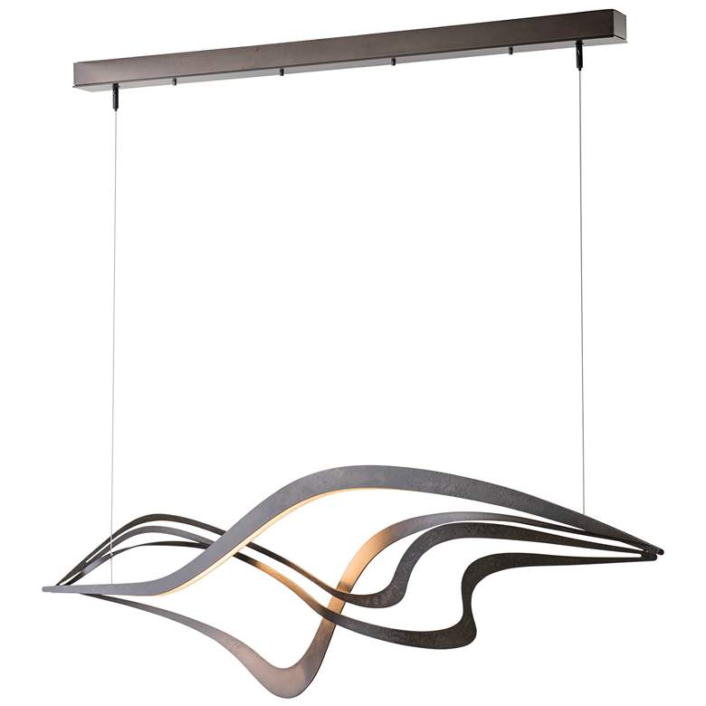 Image 1 Crossing Waves Dark Smoke LED Pendant With