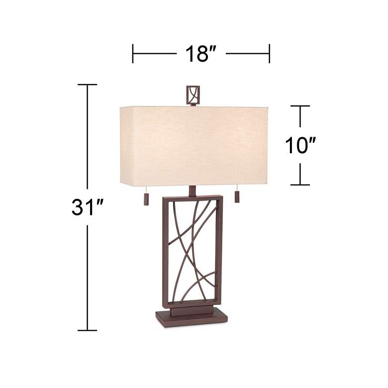 Image 4 Crossroads Modern Cottage Open Base Metal Table Lamp more views