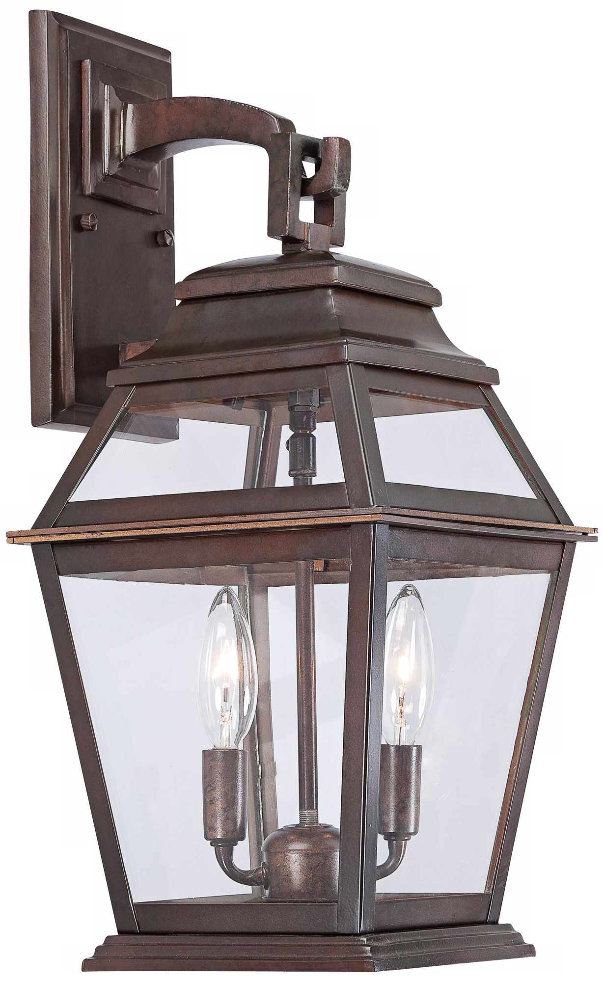 Crossroads Point 19 1/4" High Bronze Outdoor Wall Light