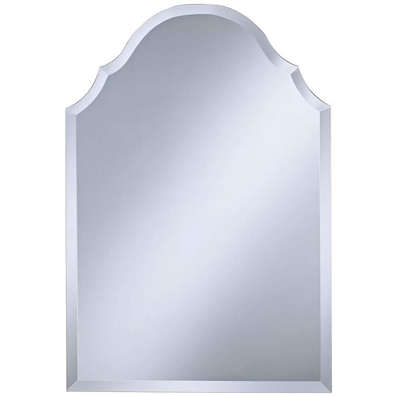 Image 2 Crown 22 inch x 32 inch Frameless Beveled Wall Mirror