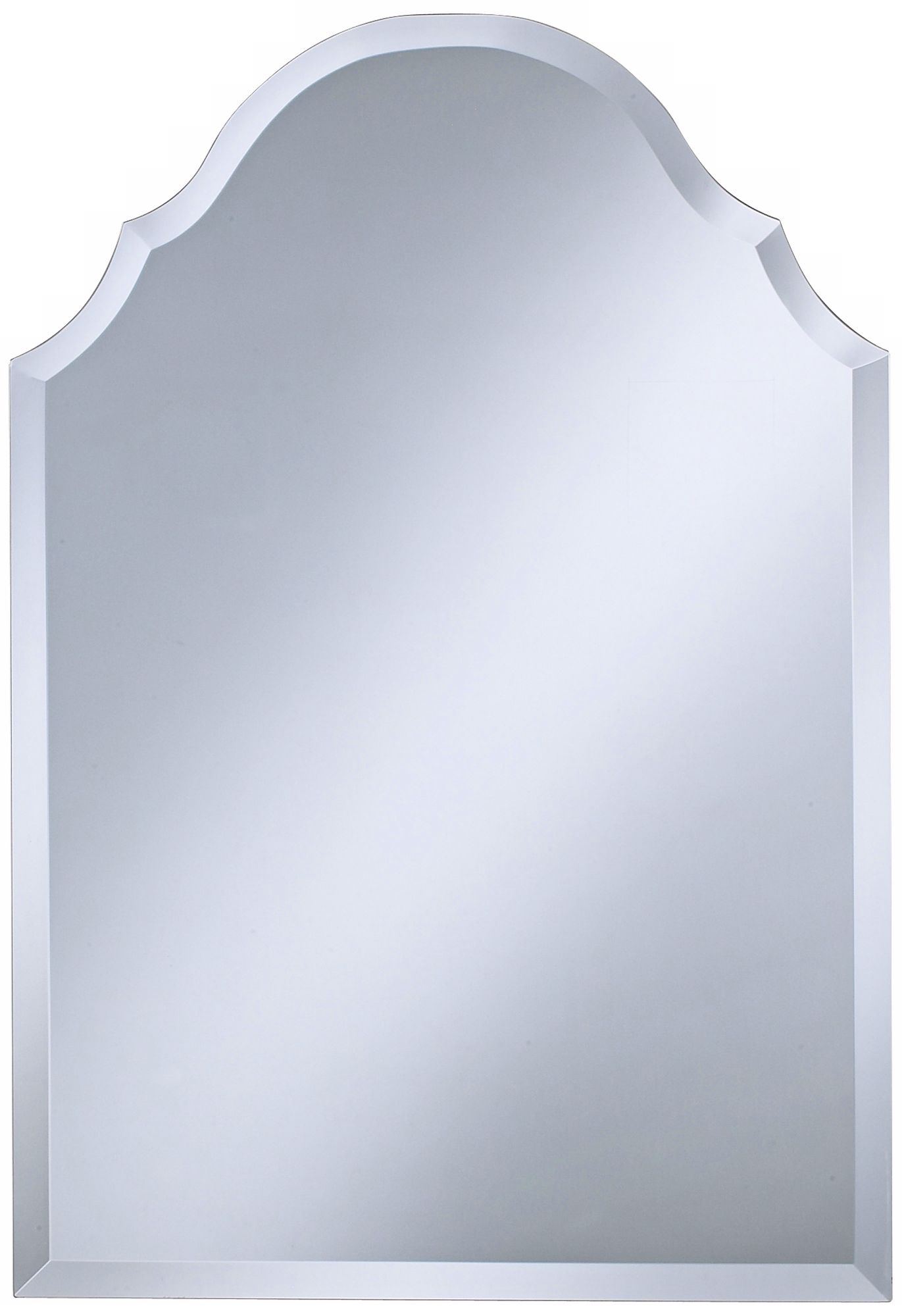 Adonia 24" x 36" Crown Frameless Beveled Wall Mirror - #P1622 | Lamps Plus