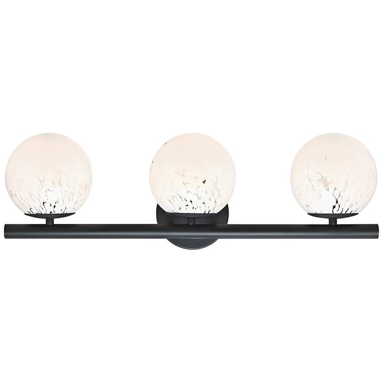 Image 3 Crown 25" Wide Matte Black 3-Light Vanity Bath Light