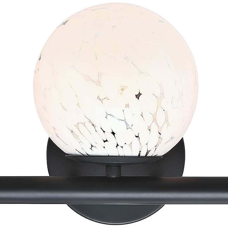 Image 4 Crown 25" Wide Matte Black 3-Light Vanity Bath Light more views