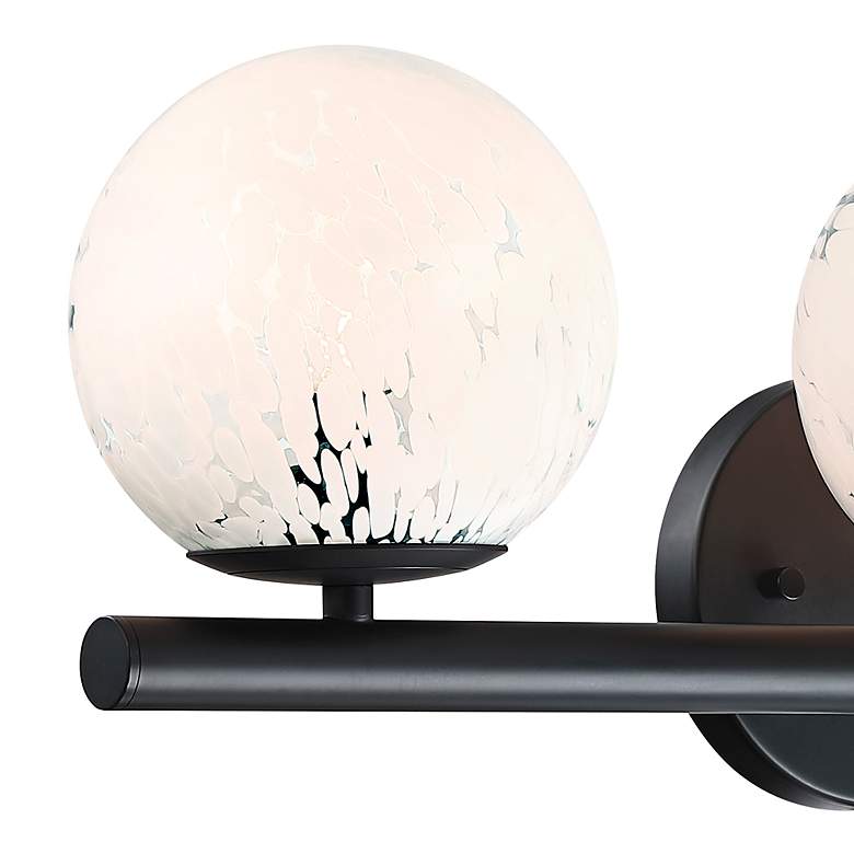 Image 5 Crown 25" Wide Matte Black 3-Light Vanity Bath Light more views