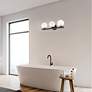 5_Crown 25" Wide Matte Black 3-Light Vanity Bath Light more views