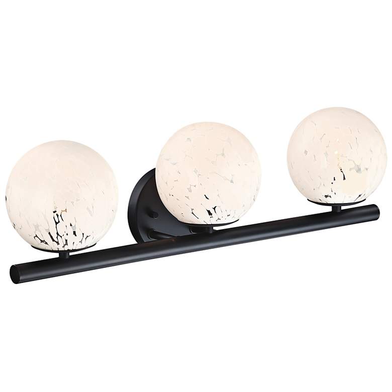 Image 6 Crown 25" Wide Matte Black 3-Light Vanity Bath Light more views