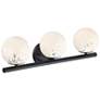 6_Crown 25" Wide Matte Black 3-Light Vanity Bath Light more views
