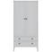 Crown 40 1/4" Wide White 2-Drawer Full Wardrobe