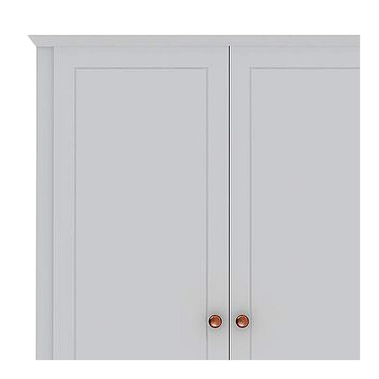 Image 3 Crown 40 1/4" Wide White 2-Drawer Full Wardrobe more views